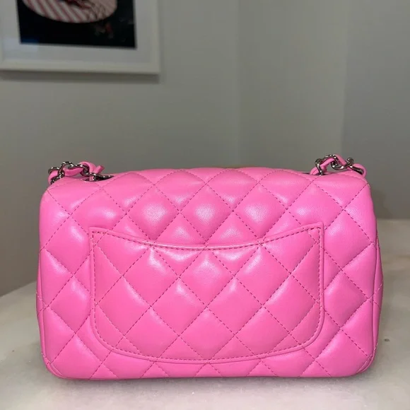 Chanel Pink Quilted Chain Bag - Picture 6 of 14
